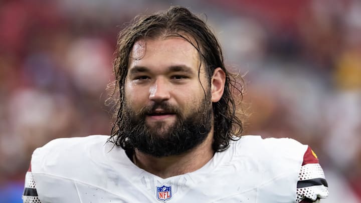 Washington Commanders offensive lineman Sam Cosmi Washington Commanders offensive lineman Sam Cosmi