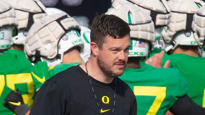 Oregon coach Dan Lanning directs football practice April 5, 2022.
Eug 040522 Lanning 02 Oregon coach Dan Lanning directs football practice April 5, 2022.
Eug 040522 Lanning 02