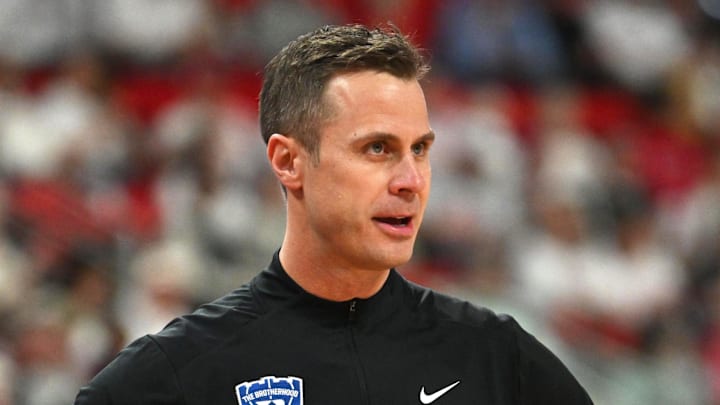 Mar 2, 2026; Raleigh, North Carolina, USA; Duke Blue Devils head coach Jon Scheyer looks on during the first half against the NC State Wolfpack at Lenovo Center. Mandatory Credit: Zachary Taft-Imagn Images Mar 2, 2026; Raleigh, North Carolina, USA; Duke Blue Devils head coach Jon Scheyer looks on during the first half against the NC State Wolfpack at Lenovo Center. Mandatory Credit: Zachary Taft-Imagn Images