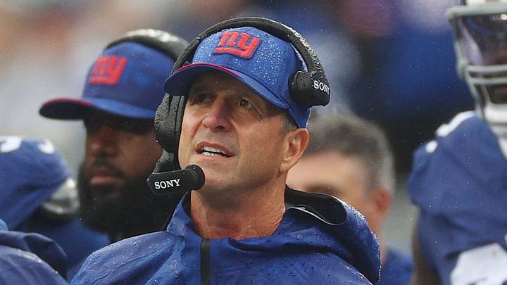 New York Giants head coach John Harbaugh