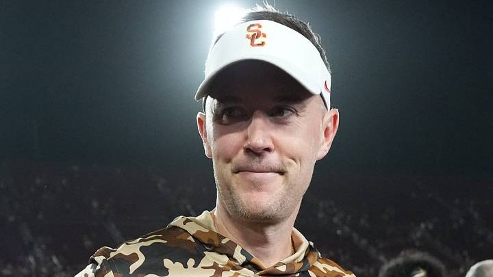 Sep 12, 2026; Los Angeles, California, USA; Southern California Trojans head coach Lincoln Riley reacts after the game against the Louisiana Ragin' Cajuns atUnited Airlines Field at Los Angeles Memorial Coliseum. Mandatory Credit: Kirby Lee-Imagn Images Sep 12, 2026; Los Angeles, California, USA; Southern California Trojans head coach Lincoln Riley reacts after the game against the Louisiana Ragin' Cajuns atUnited Airlines Field at Los Angeles Memorial Coliseum. Mandatory Credit: Kirby Lee-Imagn Images