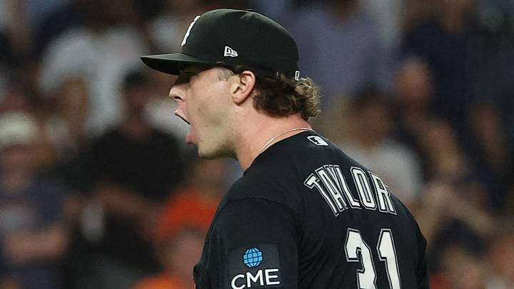 Sep 29, 2026; Houston, Texas, USA; Chicago White Sox pitcher Grant Taylor (31) reacts after the final out against the Houston Astros during game one of the Wildcard round for the 2026 MLB Playoffs at Daikin Park. Mandatory Credit: Troy Taormina-Imagn Images Sep 29, 2026; Houston, Texas, USA; Chicago White Sox pitcher Grant Taylor (31) reacts after the final out against the Houston Astros during game one of the Wildcard round for the 2026 MLB Playoffs at Daikin Park. Mandatory Credit: Troy Taormina-Imagn Images