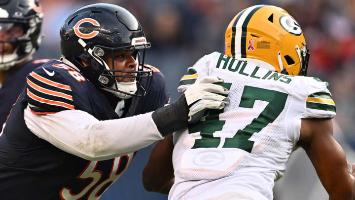 Darnell Wright is said to have had an 89.5 pass block win rate by ESPN, another player succeeding in the Bears youthful core. Darnell Wright is said to have had an 89.5 pass block win rate by ESPN, another player succeeding in the Bears youthful core.