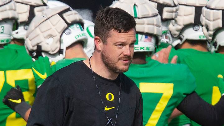 Oregon coach Dan Lanning directs football practice April 5, 2022.
Eug 040522 Lanning 02 Oregon coach Dan Lanning directs football practice April 5, 2022.
Eug 040522 Lanning 02