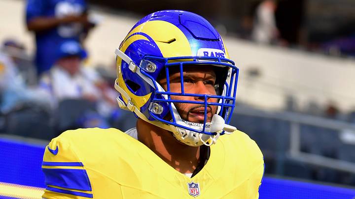 Los Angeles Rams defensive tackle Aaron Donald. Los Angeles Rams defensive tackle Aaron Donald.
