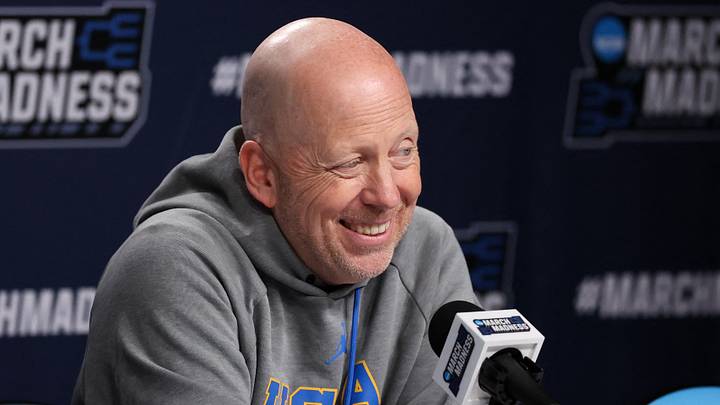 Mar 19, 2026; Philadelphia, PA, USA; UCLA Bruins head coach Mick Cronin speaks with the media before a practice session ahead of the first round of the men's 2026 NCAA Tournament at Xfinity Mobile Arena. Mandatory Credit: Bill Streicher-Imagn Images Mar 19, 2026; Philadelphia, PA, USA; UCLA Bruins head coach Mick Cronin speaks with the media before a practice session ahead of the first round of the men's 2026 NCAA Tournament at Xfinity Mobile Arena. Mandatory Credit: Bill Streicher-Imagn Images