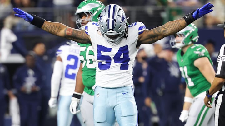 Dallas Cowboys defensive end Sam Williams reacts after a play in the fourth quarter against the Philadelphia Eagles. Dallas Cowboys defensive end Sam Williams reacts after a play in the fourth quarter against the Philadelphia Eagles.