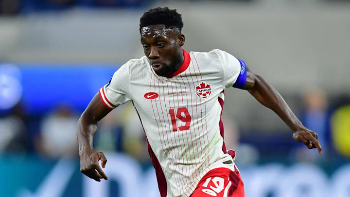 Alphonso Davies has not played since injuring his ACL on international duty in March.