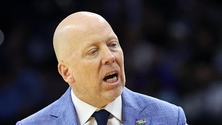 Mar 20, 2026; Philadelphia, PA, USA; UCLA Bruins head coach Mick Cronin reacts in the second half during a first round game of the men's 2026 NCAA Tournament at Xfinity Mobile Arena. Mandatory Credit: Bill Streicher-Imagn Images
