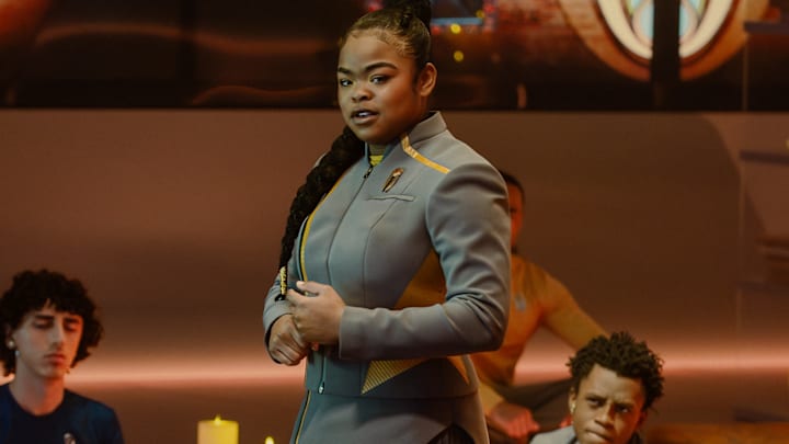 Kerrice Brooks as SAM in season 1, episode 5, of Star Trek: Starfleet Academy streaming on Paramount+. Photo Credit: John Medland/Paramount+