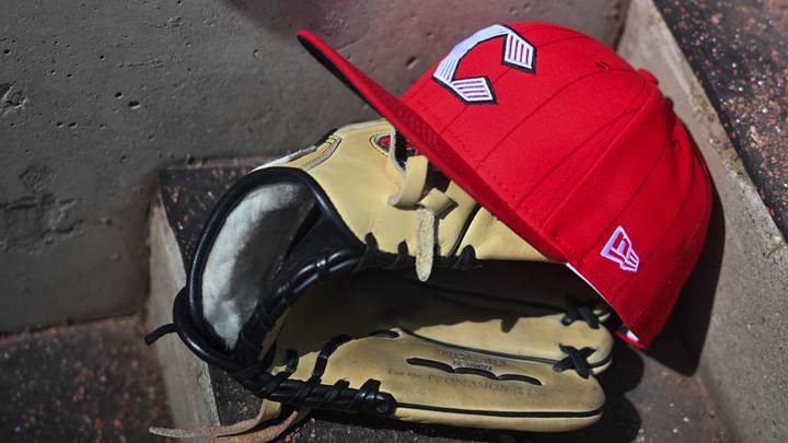 Apr 11, 2026; Cincinnati, Ohio, USA; A view of an official Cincinnati Reds hat on the dugout steps during the game against the Los Angeles Angels at Great American Ball Park. Mandatory Credit: Aaron Doster-Imagn Images Apr 11, 2026; Cincinnati, Ohio, USA; A view of an official Cincinnati Reds hat on the dugout steps during the game against the Los Angeles Angels at Great American Ball Park. Mandatory Credit: Aaron Doster-Imagn Images