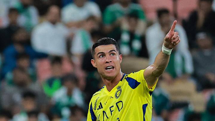 [US, Mexico & Canada customers only] Feb 13, 2024; Jeddah, Saudi Arabia; Al Nassr player Cristiano Ronaldo reacts after being substituted  in a Saudi Pro League soccer match at King Abdullah Sports City. Mandatory Credit: Reuters via Imagn Images