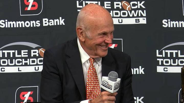 Tyson Foods Chairman John Tyson speaks at the Little Rock Touchdown Club on Monday, Oct. 5, 2026.