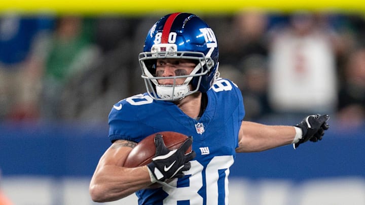 New York Giants wide receiver Gunner Olszewski is in the latter stages of the league's protocol. New York Giants wide receiver Gunner Olszewski is in the latter stages of the league's protocol.