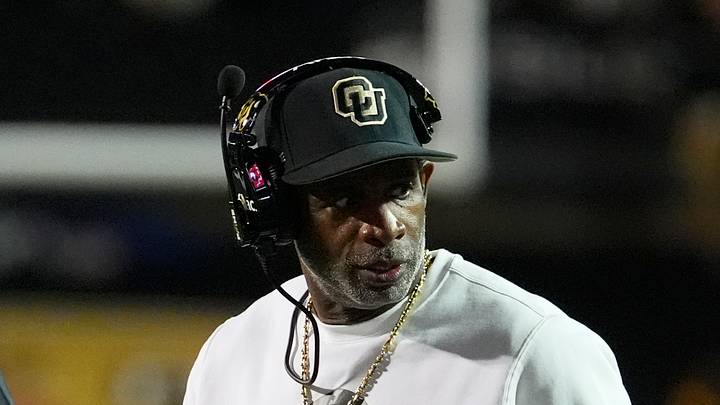 Oct 17, 2026; Boulder, Colorado, USA; Colorado Buffaloes head coach Deion Sanders on the field during the first quarter against the Utah Utes at Folsom Field. Mandatory Credit: Ron Chenoy-Imagn Images Oct 17, 2026; Boulder, Colorado, USA; Colorado Buffaloes head coach Deion Sanders on the field during the first quarter against the Utah Utes at Folsom Field. Mandatory Credit: Ron Chenoy-Imagn Images