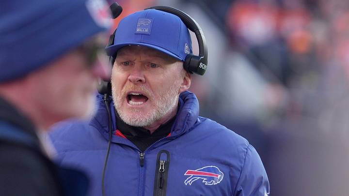 Buffalo Bills head coach Sean McDermott yells over to the bench during first half action at Empower FIeld at Mile High in Denver, Colorado on Jan. 17, 2026. Buffalo Bills head coach Sean McDermott yells over to the bench during first half action at Empower FIeld at Mile High in Denver, Colorado on Jan. 17, 2026.