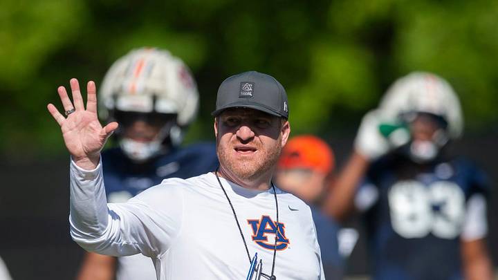 Auburn Tigers head coach Alex Golesh Auburn Tigers head coach Alex Golesh