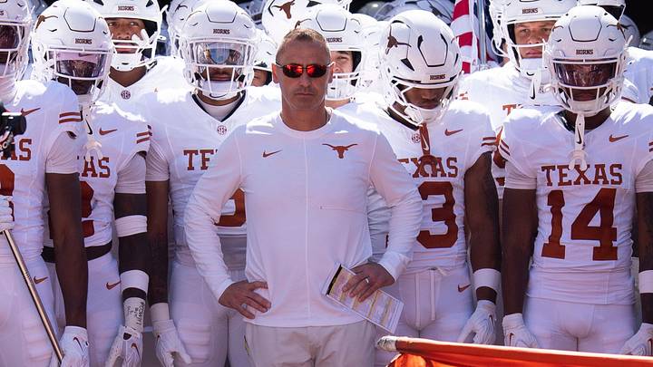 Texas Longhorns coach Steve Sarkisian prepares to lead his team onto the field to start the college football game against Texas on Sept. 26, 2026, in Knoxville, Tennessee. Texas Longhorns coach Steve Sarkisian prepares to lead his team onto the field to start the college football game against Texas on Sept. 26, 2026, in Knoxville, Tennessee.