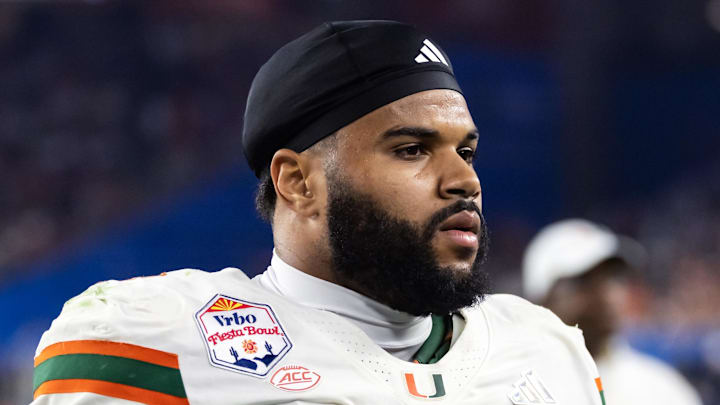 Miami Hurricanes defensive lineman Akheem Mesidor Miami Hurricanes defensive lineman Akheem Mesidor
