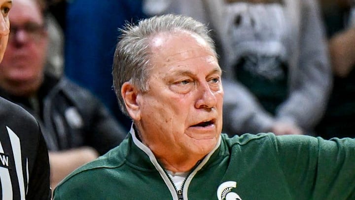 Michigan State's head coach Tom Izzo, right, talks to a referee during the second half in the game against Northwestern on Thursday, Jan. 8, 2026, at the Breslin Center in East Lansing. Michigan State's head coach Tom Izzo, right, talks to a referee during the second half in the game against Northwestern on Thursday, Jan. 8, 2026, at the Breslin Center in East Lansing.
