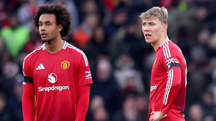 Will Joshua Zirkzee (left) or Rasmus Hojlund (right) start in the FA Cup?