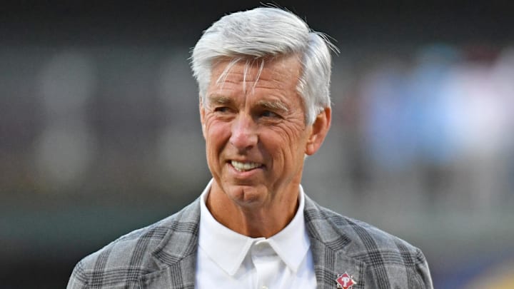 Apr 10, 2023; Philadelphia, Pennsylvania, USA; Philadelphia Phillies President of Baseball Operations Dave Dombrowski before game against the Miami Marlins at Citizens Bank Park.