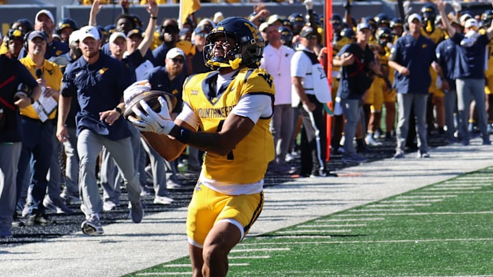 West Virginia University receiver Cam Vaughn