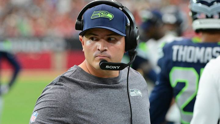 Seattle Seahawks head coach Mike Macdonald looks on in the second half against the Arizona Cardinals at State Farm Stadium. Seattle Seahawks head coach Mike Macdonald looks on in the second half against the Arizona Cardinals at State Farm Stadium.