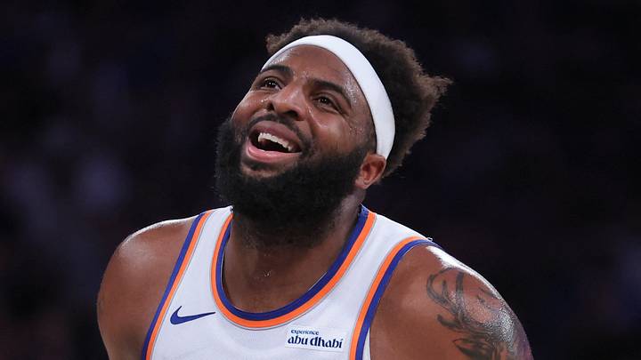May 19, 2026; New York, New York, USA; New York Knicks center Mitchell Robinson (23) reacts to missing a free throw against the Cleveland Cavaliers during the third quarter of game one of the eastern conference finals during the 2026 NBA playoffs at Madison Square Garden. Mandatory Credit: Brad Penner-Imagn Images May 19, 2026; New York, New York, USA; New York Knicks center Mitchell Robinson (23) reacts to missing a free throw against the Cleveland Cavaliers during the third quarter of game one of the eastern conference finals during the 2026 NBA playoffs at Madison Square Garden. Mandatory Credit: Brad Penner-Imagn Images