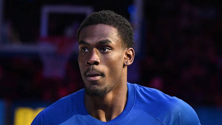 Mar 20, 2026; Detroit, Michigan, USA; Detroit Pistons center Jalen Duren (0) takes the floor during player introductions before their game against the Golden State Warriors at Little Caesars Arena. Mandatory Credit: Lon Horwedel-Imagn Images Mar 20, 2026; Detroit, Michigan, USA; Detroit Pistons center Jalen Duren (0) takes the floor during player introductions before their game against the Golden State Warriors at Little Caesars Arena. Mandatory Credit: Lon Horwedel-Imagn Images