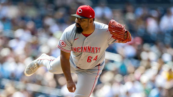 Jun 10, 2026; San Diego, California, USA; Cincinnati Reds relief pitcher Tony Santillan (64) throws a pitch during the eighth inning against the San Diego Padres at Petco Park. Mandatory Credit: David Frerker-Imagn Images Jun 10, 2026; San Diego, California, USA; Cincinnati Reds relief pitcher Tony Santillan (64) throws a pitch during the eighth inning against the San Diego Padres at Petco Park. Mandatory Credit: David Frerker-Imagn Images