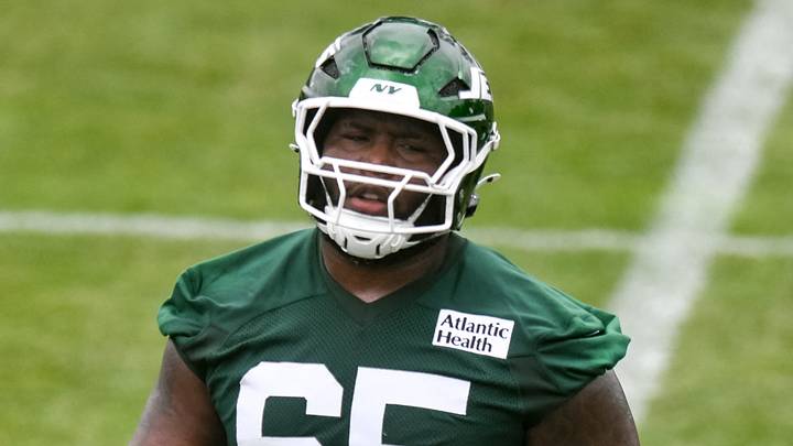 New York Jets offensive lineman Xavier Newman New York Jets offensive lineman Xavier Newman