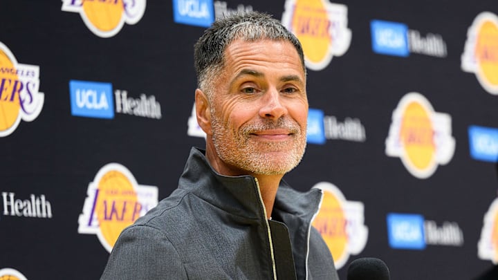 Los Angeles Lakers general manager Rob Pelinka Los Angeles Lakers general manager Rob Pelinka
