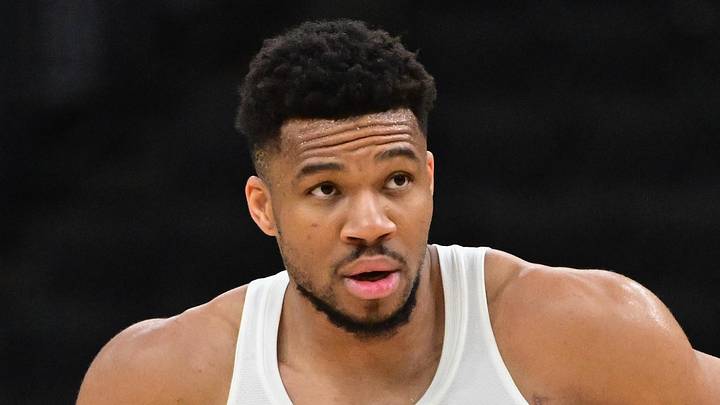 Milwaukee Bucks forward Giannis Antetokounmpo warms up before a game against the Boston Celtics at Fiserv Forum on Apr 3, 2026.