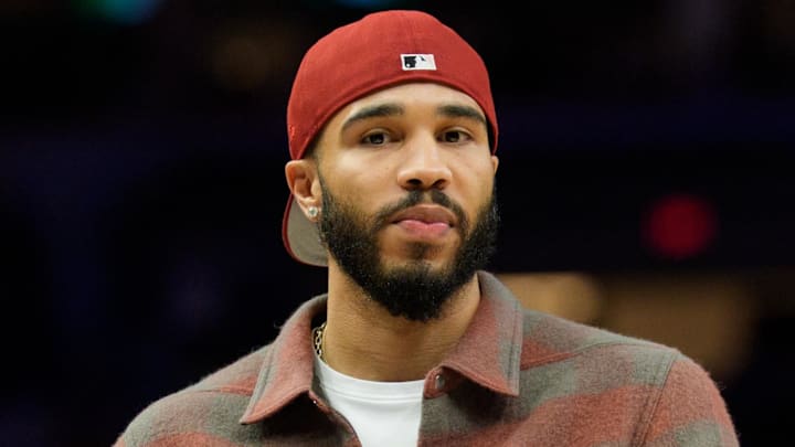 Nov 29, 2025; Minneapolis, Minnesota, USA; Boston Celtics forward Jayson Tatum (0) during the fourth quarter against the Minnesota Timberwolves at Target Center. Mandatory Credit: Matt Blewett-Imagn Images