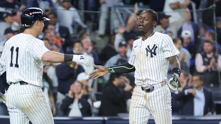 Jazz Chisholm scores the go-ahead run in Wednesday’s Game 2.