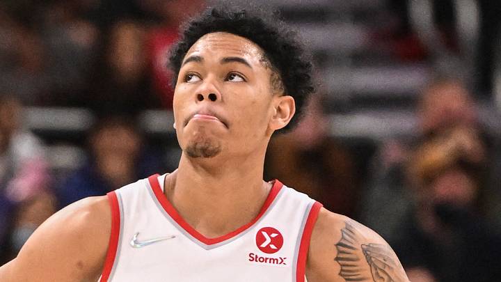 Feb 14, 2022; Milwaukee, Wisconsin, USA; Portland Trail Blazers guard Anfernee Simons reacts in the fourth quarter during the game against the Milwaukee Bucks at Fiserv Forum. Mandatory Credit: Benny Sieu-USA TODAY Sports Feb 14, 2022; Milwaukee, Wisconsin, USA; Portland Trail Blazers guard Anfernee Simons reacts in the fourth quarter during the game against the Milwaukee Bucks at Fiserv Forum. Mandatory Credit: Benny Sieu-USA TODAY Sports