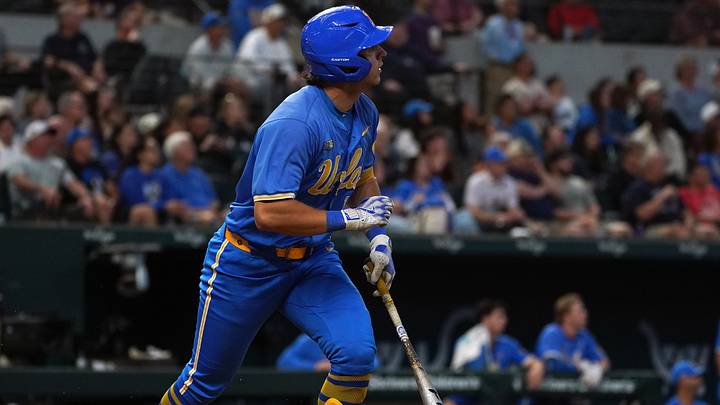 Mar 1, 2026; Arlington, TX, USA; UCLA Bruins against Mississippi State Bulldogs during the Amegy Bank College Baseball Series at Globe Life Field. Mandatory Credit: Dustin Safranek-Imagn Images Mar 1, 2026; Arlington, TX, USA; UCLA Bruins against Mississippi State Bulldogs during the Amegy Bank College Baseball Series at Globe Life Field. Mandatory Credit: Dustin Safranek-Imagn Images