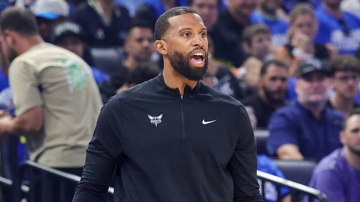 Apr 17, 2026; Orlando, Florida, USA; Charlotte Hornets head coach Charles Lee during the first quarter against the Orlando Magic during the play-in rounds of the 2026 NBA Playoffs at Kia Center. Mandatory Credit: Mike Watters-Imagn Images Apr 17, 2026; Orlando, Florida, USA; Charlotte Hornets head coach Charles Lee during the first quarter against the Orlando Magic during the play-in rounds of the 2026 NBA Playoffs at Kia Center. Mandatory Credit: Mike Watters-Imagn Images