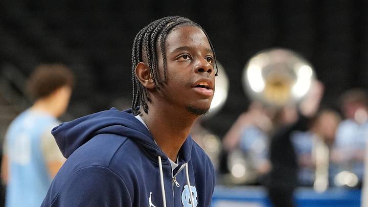 Mar 18, 2026; Greenville, SC, USA; North Carolina Tar Heels forward Caleb Wilson (8) during a practice session ahead of the first round of the men's 2026 NCAA Tournament at Bon Secours Wellness Arena. Mandatory Credit: Bob Donnan-Imagn Images Mar 18, 2026; Greenville, SC, USA; North Carolina Tar Heels forward Caleb Wilson (8) during a practice session ahead of the first round of the men's 2026 NCAA Tournament at Bon Secours Wellness Arena. Mandatory Credit: Bob Donnan-Imagn Images