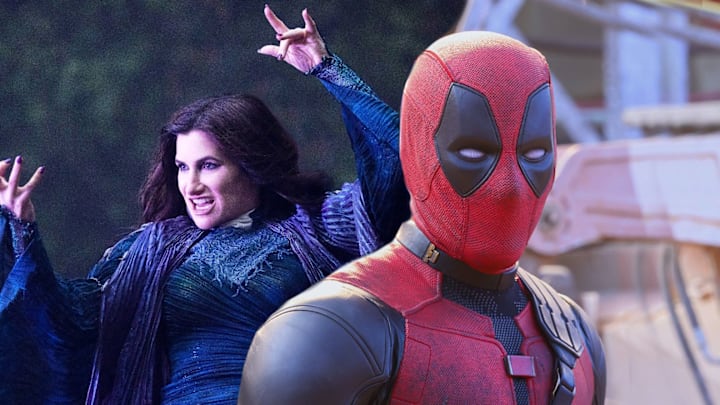 A compilation image featuring stills from Marvel Studios' Agatha All Along and Deadpool and Wolverine. 