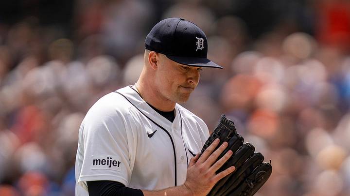 Detroit Tigers starting pitcher Tarik Skubal (29) walks off the mound against the Baltimore Orioles at Comerica Park in Detroit on Wednesday, July 29, 2026.