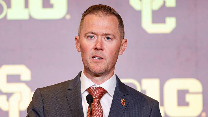 Jul 28, 2026; Chicago, IL, USA; USC Football head coach Lincoln Riley speaks during Media Days at Hilton Chicago. Mandatory Credit: Kamil Krzaczynski-Imagn Images Jul 28, 2026; Chicago, IL, USA; USC Football head coach Lincoln Riley speaks during Media Days at Hilton Chicago. Mandatory Credit: Kamil Krzaczynski-Imagn Images