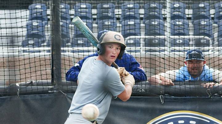 Ryne Barker hits during batting practice at the Casteel High School baseball field on Feb. 18, 2026, in Queen Creek.