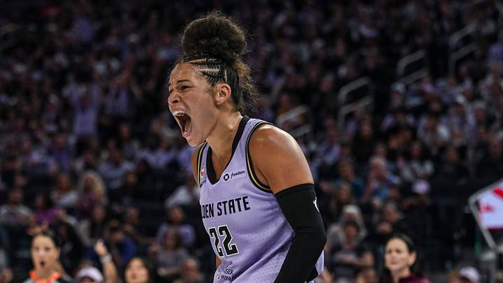 Aug 4, 2026; San Francisco, California, USA; Golden State Valkyries guard Veronica Burton (22) reacts during the fourth quarter against the Toronto Tempo at Chase Center. Mandatory Credit: Justine Willard-Imagn Images Aug 4, 2026; San Francisco, California, USA; Golden State Valkyries guard Veronica Burton (22) reacts during the fourth quarter against the Toronto Tempo at Chase Center. Mandatory Credit: Justine Willard-Imagn Images