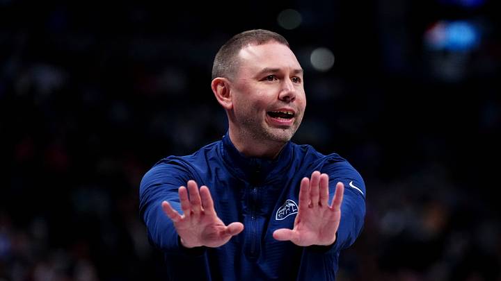 Apr 10, 2026; Denver, Colorado, USA; Denver Nuggets head coach David Adelman calls out in the second half against the Oklahoma City Thunder at Ball Arena. Mandatory Credit: Ron Chenoy-Imagn Images Apr 10, 2026; Denver, Colorado, USA; Denver Nuggets head coach David Adelman calls out in the second half against the Oklahoma City Thunder at Ball Arena. Mandatory Credit: Ron Chenoy-Imagn Images