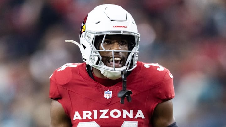 Arizona Cardinals safety Jalen Thompson against the Jacksonville Jaguars at State Farm Stadium. Arizona Cardinals safety Jalen Thompson against the Jacksonville Jaguars at State Farm Stadium.