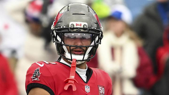 Nov 16, 2025; Orchard Park, New York, USA; Tampa Bay Buccaneers wide receiver Emeka Egbuka (2) warms up prior to the game against the Buffalo Bills at Highmark Stadium. Mandatory Credit: Mark Konezny-Imagn Images Nov 16, 2025; Orchard Park, New York, USA; Tampa Bay Buccaneers wide receiver Emeka Egbuka (2) warms up prior to the game against the Buffalo Bills at Highmark Stadium. Mandatory Credit: Mark Konezny-Imagn Images