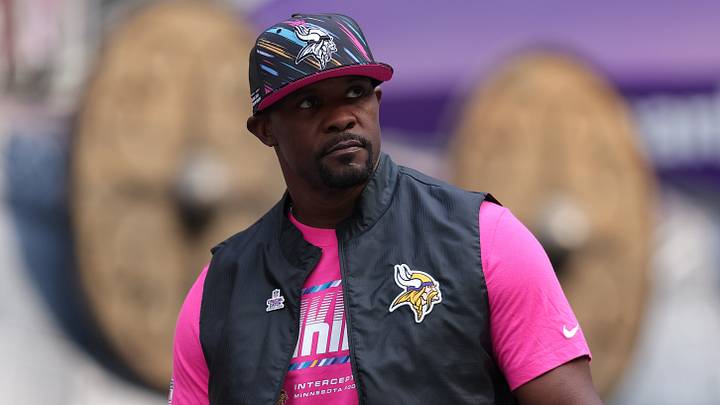 Minnesota Vikings defensive coordinator Brian Flores Minnesota Vikings defensive coordinator Brian Flores