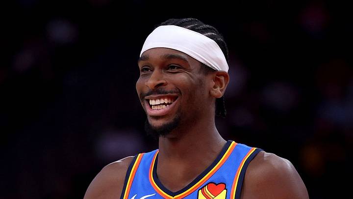 HOUSTON, TEXAS - OCTOBER 15: Shai Gilgeous-Alexander #2 of the Oklahoma City Thunder reacts during the second quarter of the game against the Houston Rockets at Toyota Center on October 15, 2026 in Houston, Texas. (Photo by Kenneth Richmond/Getty Images)